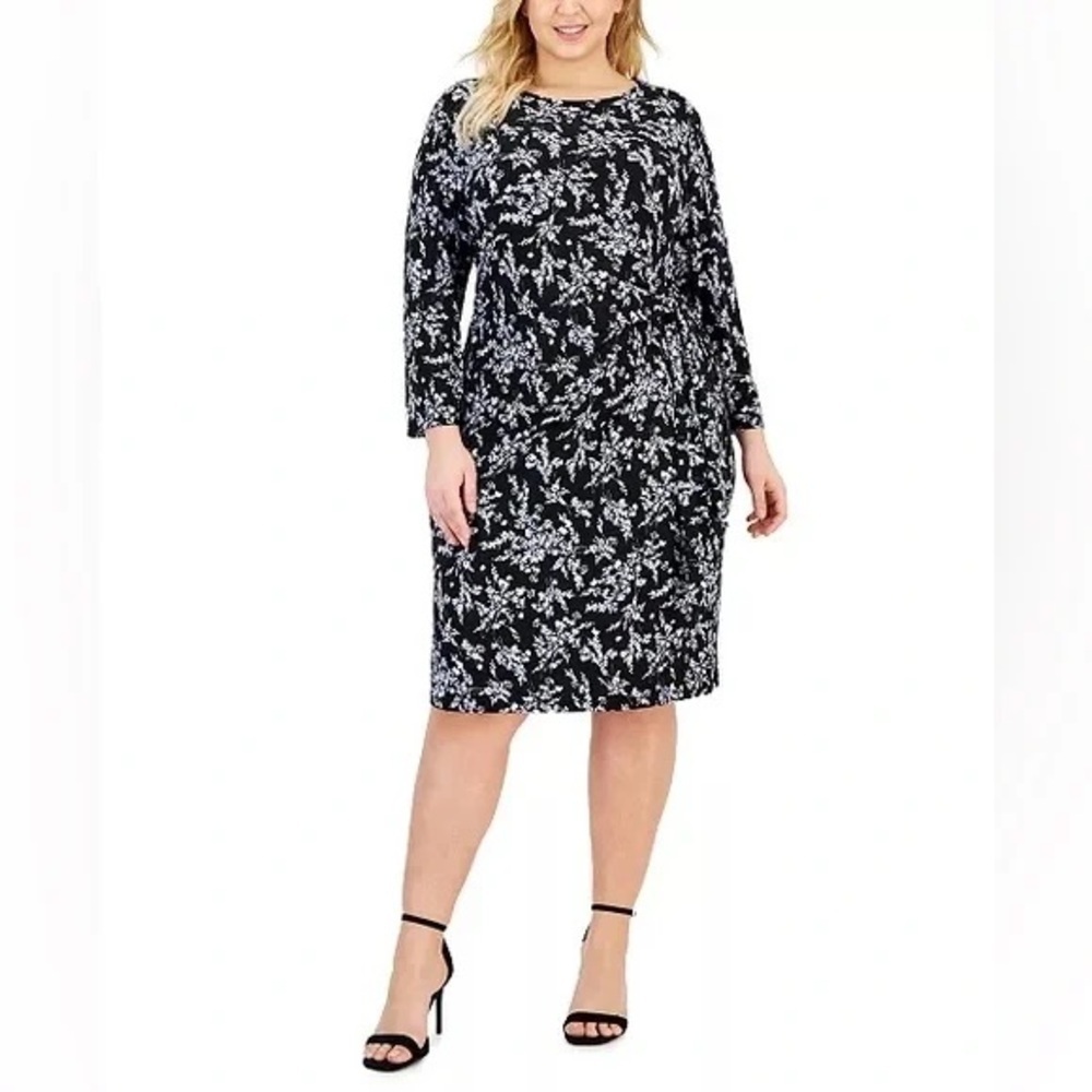 KASPER | Plus Anise Faux Wrap Dress Size 3X